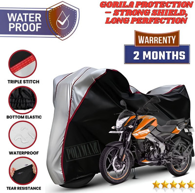 POLYMAXX Waterproof Two Wheeler Cover for Bajaj(Pulsar 125, Black)