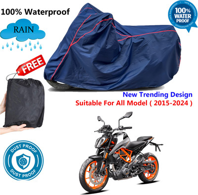 AUTOCAD Waterproof Two Wheeler Cover for KTM(390 Duke BS6, Blue, Red)