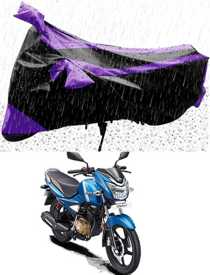 MWBB Waterproof Two Wheeler Cover for TVS(Victor Premium, Black)