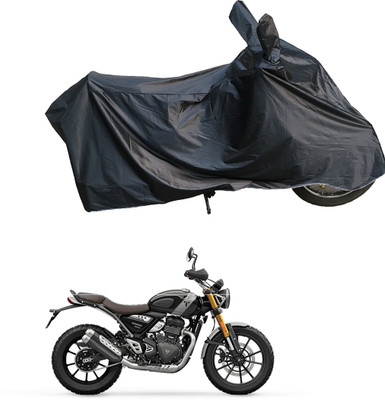 Motodreka Waterproof Two Wheeler Cover for Triumph(Scrambler, Black)