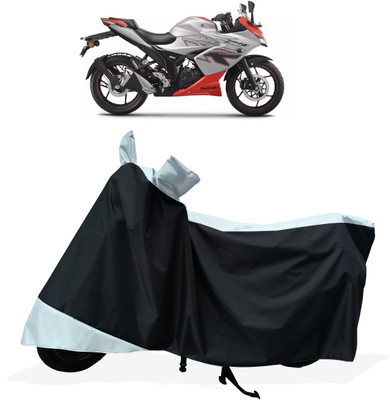 Tricway Two Wheeler Cover for Suzuki(Gixxer SF, White)