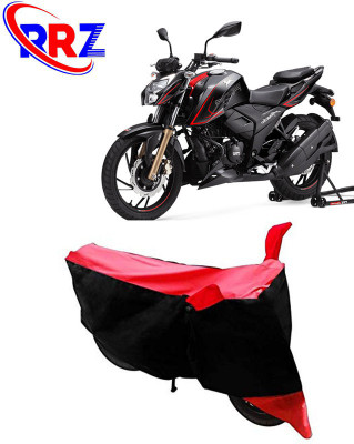 RRZ Waterproof Two Wheeler Cover for TVS(Apache RTR 200 4V, Black, Red)