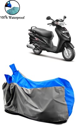 APNEK Waterproof Two Wheeler Cover for Hero(Duet LX 110CC BS6, Grey, Blue)