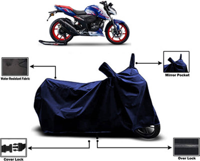 AASHTIK MART Two Wheeler Cover for TVS(Apache RTR 165 RP, Blue)