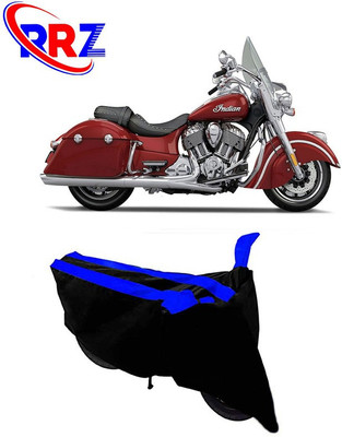 RRZ Waterproof Two Wheeler Cover for Indian(Springfield, Black, Blue)