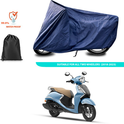 CODOKI Waterproof Two Wheeler Cover for Yamaha(Fascino 125 BS6, Blue)