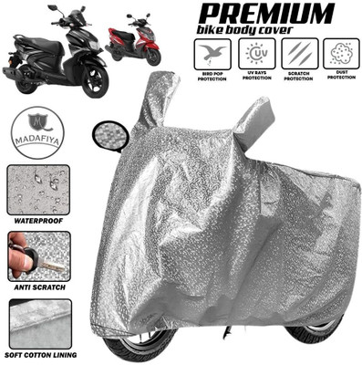 MADAFIYA Two Wheeler Cover for Yamaha(Ray-ZR 125FI BS6, Silver)