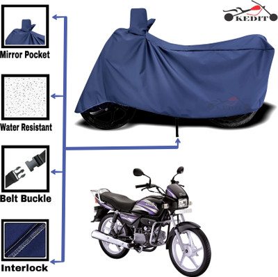 KEDIT Two Wheeler Cover for Hero(Splendor Pro, Blue)