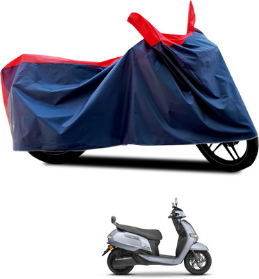 PAGORA Waterproof Two Wheeler Cover for TVS(iQube Electric, Black, Red)
