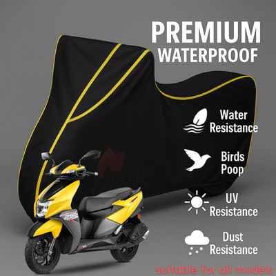 pocket bazar Waterproof Two Wheeler Cover for TVS(NTORQ, Black, Yellow)