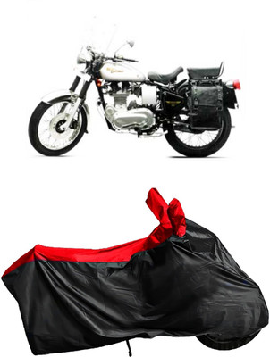 Autofly Waterproof Two Wheeler Cover for Royal Enfield(Machismo 500, Red, Black)