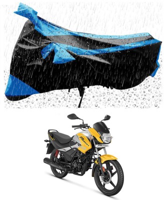 Genipap Two Wheeler Cover for Hero(Passion Pro TR, Blue, Black)