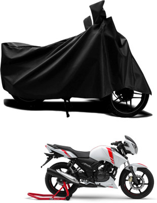 AASHTIK MART Two Wheeler Cover for TVS(Apache RTR 160, Black)