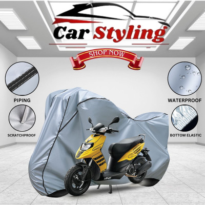 Car Styling Waterproof Two Wheeler Cover for Aprilia(Silver, Black)