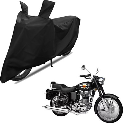 RiderShine Two Wheeler Cover for Royal Enfield(Bullet 500, Black)