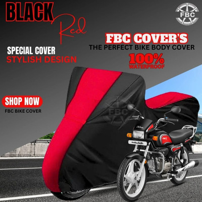 FBC Waterproof Two Wheeler Cover for Hero(Splendor, Black)