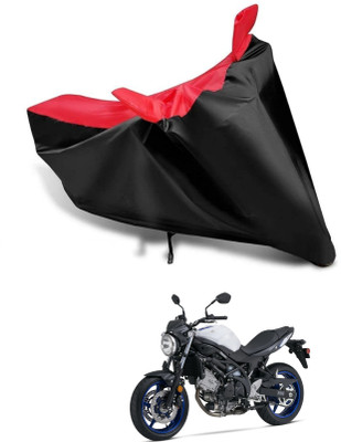 KEDIT Two Wheeler Cover for Suzuki(SV 650, Red, Black)