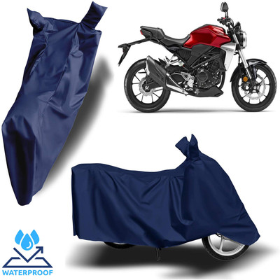 ROYAL AUTO MART Waterproof Two Wheeler Cover for Honda(CB300R, Blue)