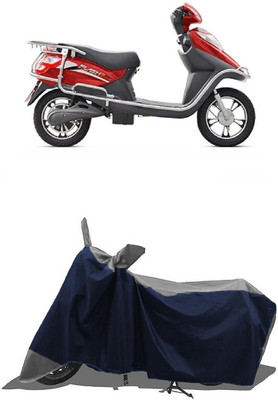 SUGASHRI Waterproof Two Wheeler Cover for Hero(Electric Flash BS6, Grey, Blue)