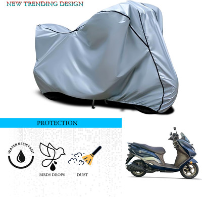ANTHUB Waterproof Two Wheeler Cover for Suzuki(Burgman Street 125, Silver)