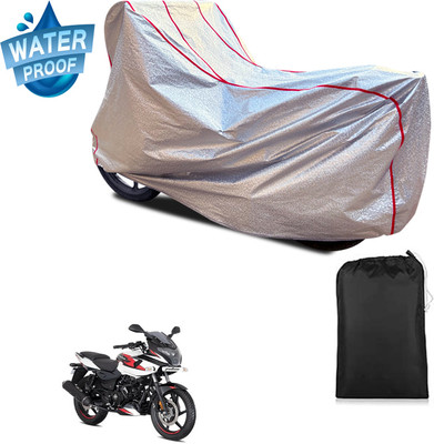 PAGORA Waterproof Two Wheeler Cover for Bajaj(Pulsar 220F, Silver)