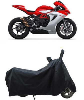 Coxtor Waterproof Two Wheeler Cover for MV Agusta(F3, Black)