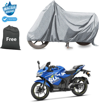 PAGORA Waterproof Two Wheeler Cover for Suzuki(Gixxer SF 150, Silver)