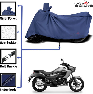 KEDIT Two Wheeler Cover for Suzuki(intruder 150, Blue)
