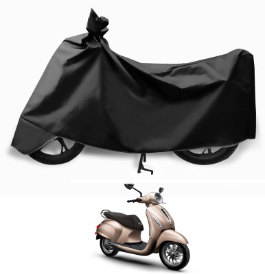 DeepShakshi AUTOMOTIVE Two Wheeler Cover for Bajaj(Chetak, Black)