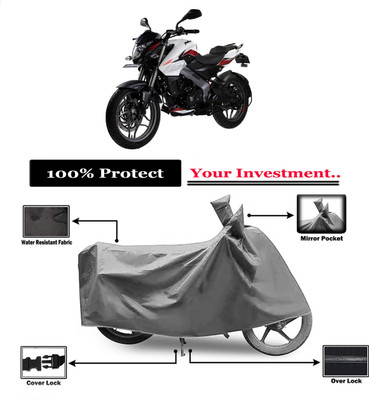 Amexride Two Wheeler Cover for Bajaj(Pulsar 160 NS DTS-i, Grey)