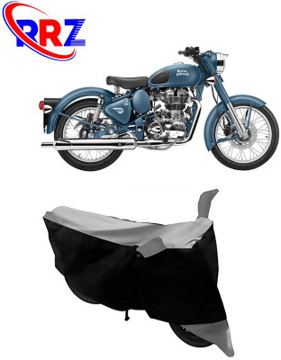 RRZ Waterproof Two Wheeler Cover for Royal Enfield(Classic 500, Black, Grey)