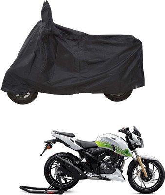 PAGORA Waterproof Two Wheeler Cover for TVS(Apache RTR 200 Fi E100, Black)