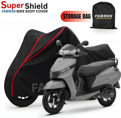 FABROX Waterproof Two Wheeler Cover for Bajaj(Chetak, Black, Red)