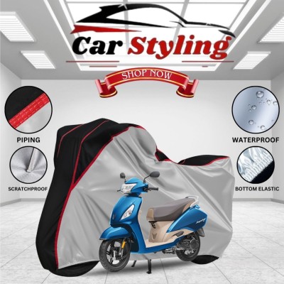 Car Styling Waterproof Two Wheeler Cover for TVS(Jupiter, Multicolor)