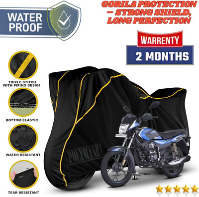 POLYMAXX Waterproof Two Wheeler Cover for Bajaj(Platina, Black, Yellow)