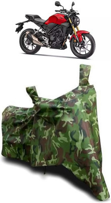 ATBROTHERS Waterproof Two Wheeler Cover for Honda(CB300R, Multicolor, Green)