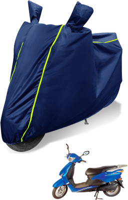 Auto Hub Waterproof Two Wheeler Cover for Avon(E Scoot, Blue)