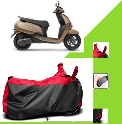 WMIZEXA Two Wheeler Cover for Universal For Bike(iQube, Black, Red)