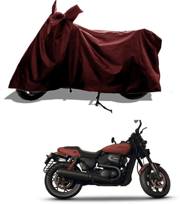 GROFATIK Two Wheeler Cover for Harley Davidson(Street Rod, Maroon)