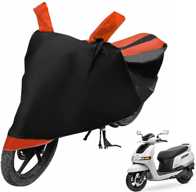 Auto Hub Two Wheeler Cover for TVS(iQube, Orange)