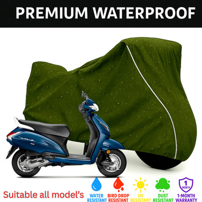 pocket bazar Waterproof Two Wheeler Cover for Honda(Activa 5G, Green, White)