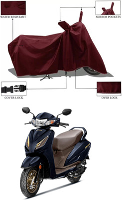 RAQTRO Waterproof Two Wheeler Cover for Honda(Activa 6G, Maroon)