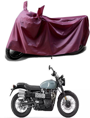 APNEK Waterproof Two Wheeler Cover for Triumph(Scrambler Icon, Maroon)