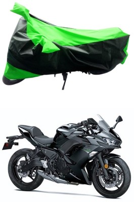 Furious3D Two Wheeler Cover for Kawasaki(Ninja 650 BS6, Green, Black)