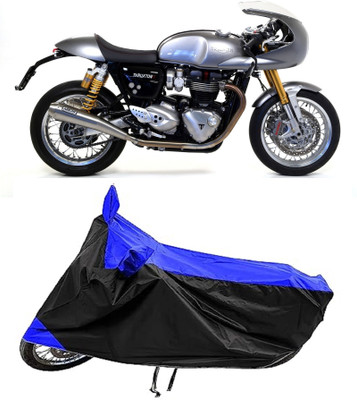 Mdstar Waterproof Two Wheeler Cover for Triumph(Thruxton 1200 R, Blue)
