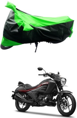 AUTOGARH Two Wheeler Cover for Suzuki(Intruder, Green, Black)