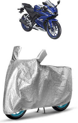 J S R Waterproof Two Wheeler Cover for Yamaha(YZF R15 S, Silver)