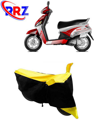 RRZ Waterproof Two Wheeler Cover for Mahindra(Gusto 125, Black, Yellow)