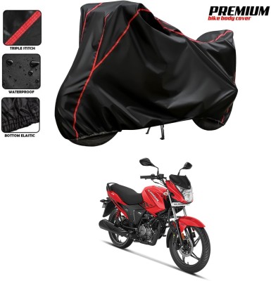 DeepShakshi AUTOMOTIVE Two Wheeler Cover for Hero(New Glamour, Black, Red)