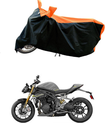 DeepShakshi AUTOMOTIVE Waterproof Two Wheeler Cover for Triumph(Speed Triple, Orange)